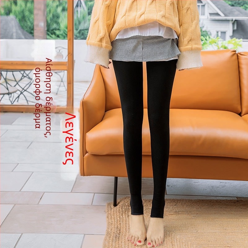 Ολόσωμα κολάν με επένδυση φλίς, ελαστικό Spandex, ζεστά χειμωνιάτικα παντελόνια