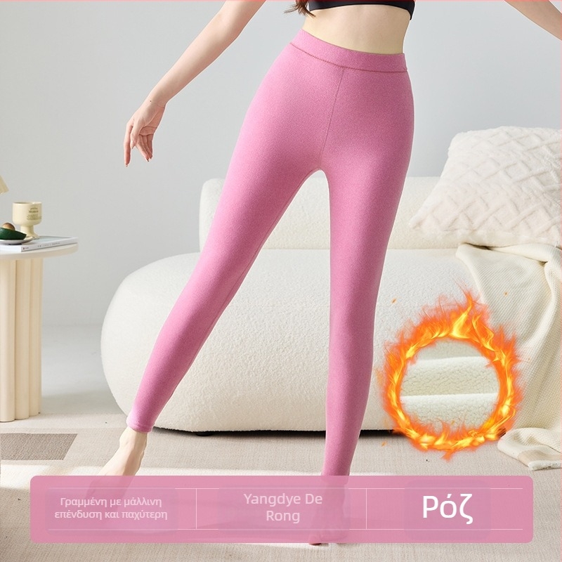 Θερμικά γυναικεία κολάν με φλίς, Derong ύφασμα, 95% πολυεστέρα, έως 30% σπάντεξ, υψηλή ελαστικότητα, στενό κόψιμο