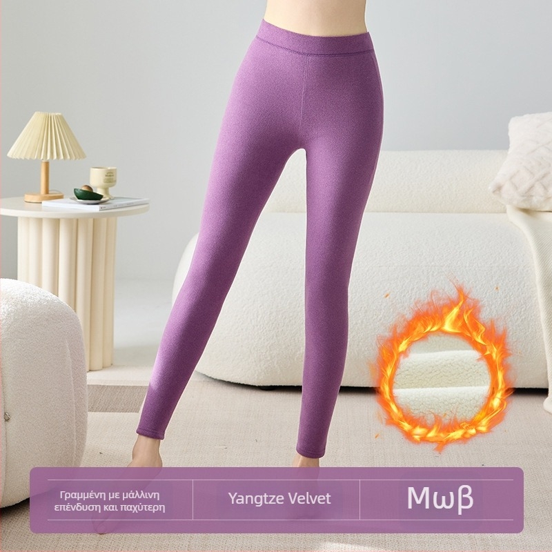 Θερμικά γυναικεία κολάν με φλίς, Derong ύφασμα, 95% πολυεστέρα, έως 30% σπάντεξ, υψηλή ελαστικότητα, στενό κόψιμο