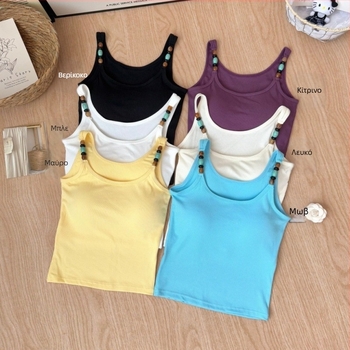 Γυναικεία καμιζολ, γλυκό στυλ, στρογγυλή λαιμόκοψη, τιράντες ώμου, ύφασμα βισκόζη (Rayon) με 50–70% βαμβάκι, 181–200 g/m2, κωδ. 948-qd, άνοιξη-καλοκαίρι 2025