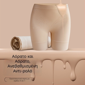 Γυναικείο κολάν με υψηλή μέση, προστασία από έκθεση, ενσωματωμένο εσώρουχο, χωρίς ραφές, 2‑σε‑1, νάιλον, ελαφρύ καλοκαιρινό σχέδιο