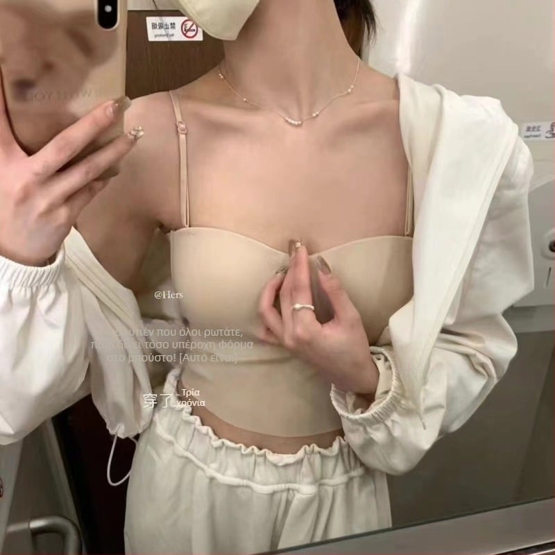 Μετατρέψιμο σουτιέν Metwo με αποσπώμενες διπλές τιράντες, πλήρης κάλυψη, λεπτό μοντέλο καλουπώματος, γιλέκο στυλ από νάιλον