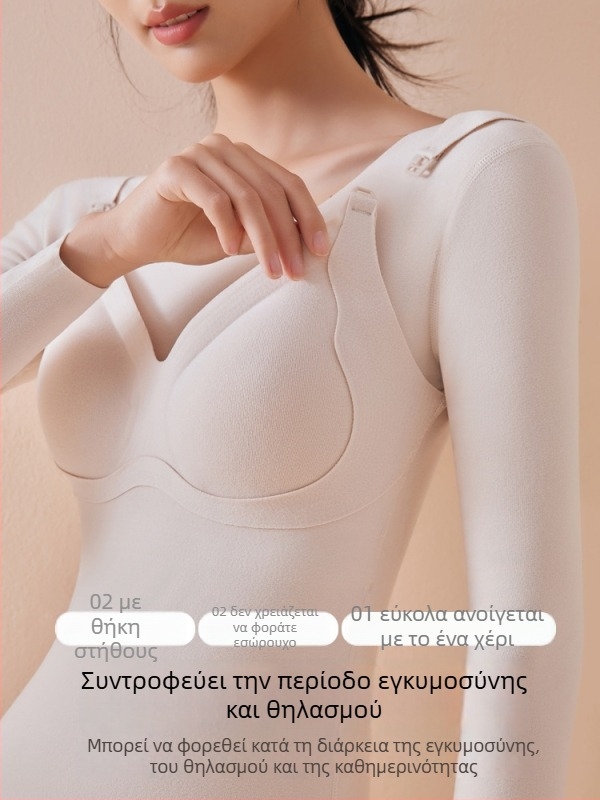 Μaternity nursing top με άνοιγμα για θήλασμο, φθινοπωρινό/χειμερινό παχύ θερμικό ύφασμα, στενή γραμμή, 3/4 μανίκια, στρογγυλός λαιμός, πολυεστέρας