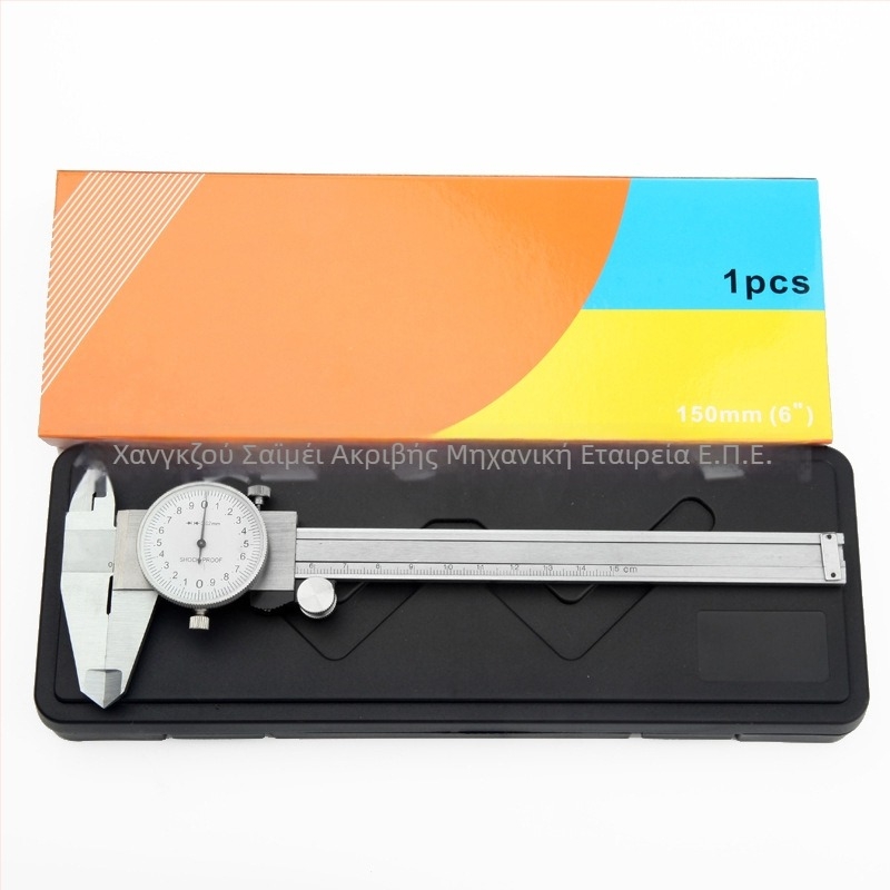 Κυλιόμετρο με καντράν, υψηλή ακρίβεια, εύρος μέτρησης 0-300 mm, βερνιέρ κλίμακα