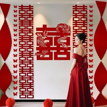 Σετ διακόσμήσης γάμου για υπνοδωμάτιο με φόντο τοίχου και αξεσουάρ φωτογράφισης για υπνοδωμάτιο και νέο σπίτι