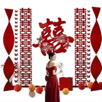 Σετ διακόσμήσης γάμου για υπνοδωμάτιο με φόντο τοίχου και αξεσουάρ φωτογράφισης για υπνοδωμάτιο και νέο σπίτι