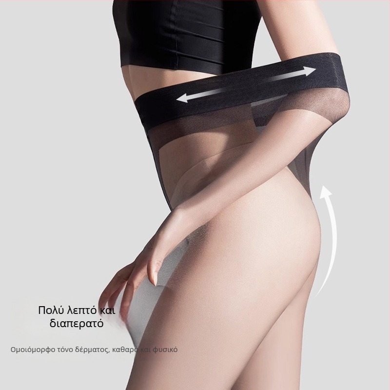 Κάλτσες μέχρι το μηρό από νάιλον: υπερ-λεπτές, UV προστασία, αντι-σκίσιμο, μονόχρωμος σχεδιασμός, 0D denier