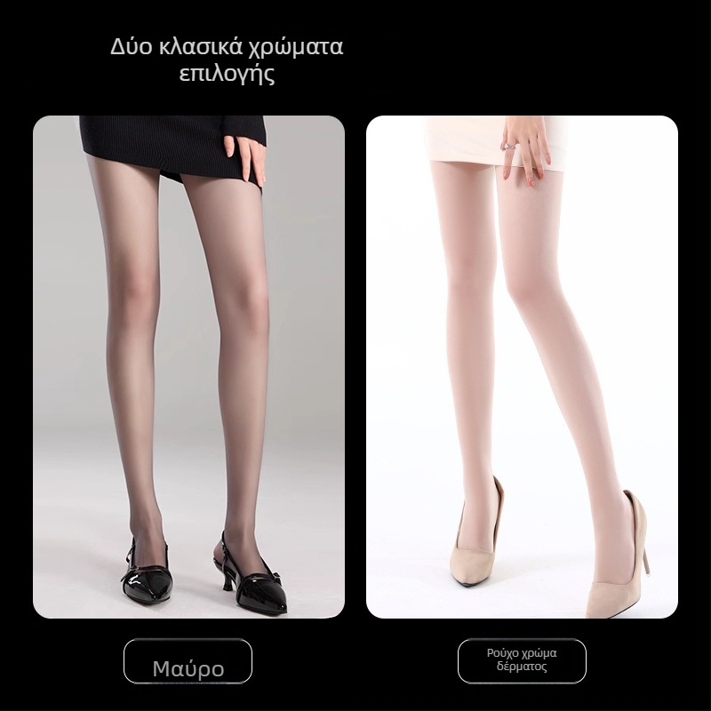 Κάλτσες μέχρι το μηρό από νάιλον: υπερ-λεπτές, UV προστασία, αντι-σκίσιμο, μονόχρωμος σχεδιασμός, 0D denier