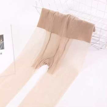 Νάιλον υπερλεπτές κάλτσες με T-crotch, μονόχρωμο μοτίβο, αόρατες, αντιτριβικές