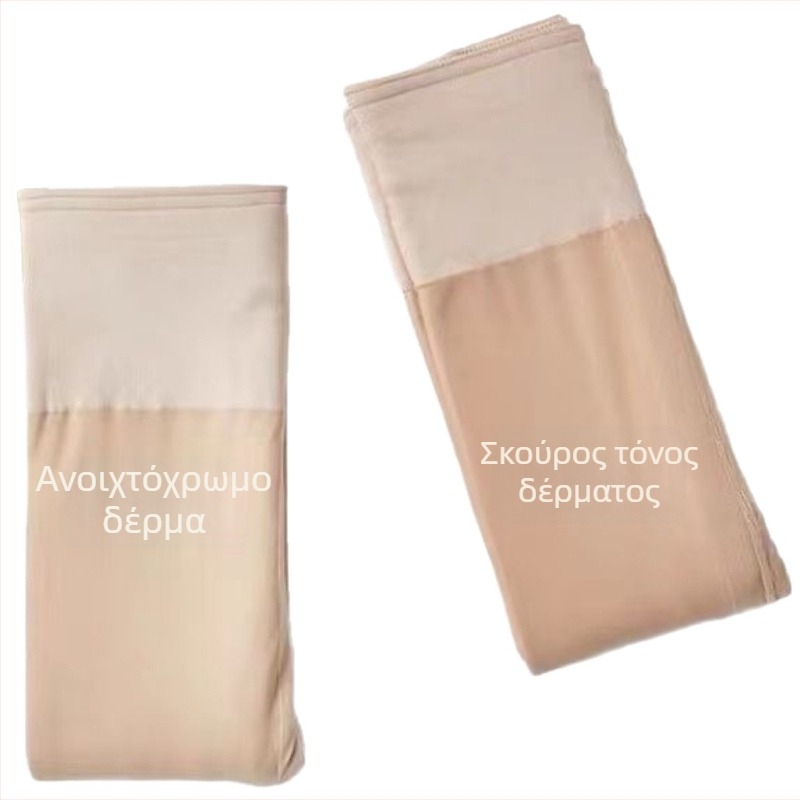 Καλσόν με εφέ γυμνών ποδιών, εξωτερικό στρώμα αντικατάστασης, υπερ-λεπτό νάιλον,ψηλή μέση, ρυθμιζόμενος μήκος