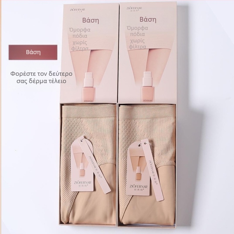 Νάιλον καλσόν με ανύψωση γλουτών και εσωτερική επένδυση φλίς, μεσαίας πυκνότητας, για σύσφιξη σώματος και ποδιών, με πόδια