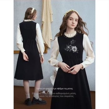 Πλεκτό φόρεμα θηλασμού με στρογγυλό λαιμό, μακριά μανίκια και μεσαίο μήκος (Άνοιγμα θηλασμού; Στρογγυλός λαιμός; Μακριά μανίκια; Μεσαίο μήκος; Μόδα δρόμου)