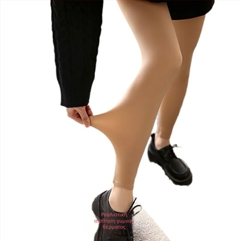 Pantyhose με διαμορφώσιμο εφέ και φλις επένδυση, νάιλον 50–70%, παχυσμένη