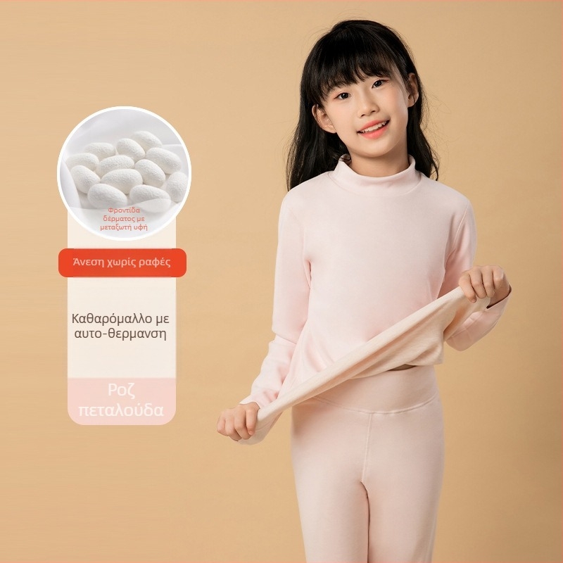 Αυτό-θερμαινόμενη φανέλα βάσης, unisex, μακρυμάνικη, μονόχρωμη, παχύ ύφασμα 251–300 g/m², βελούδινη επένδυση, πολυεστερικό ύφασμα 80–90%