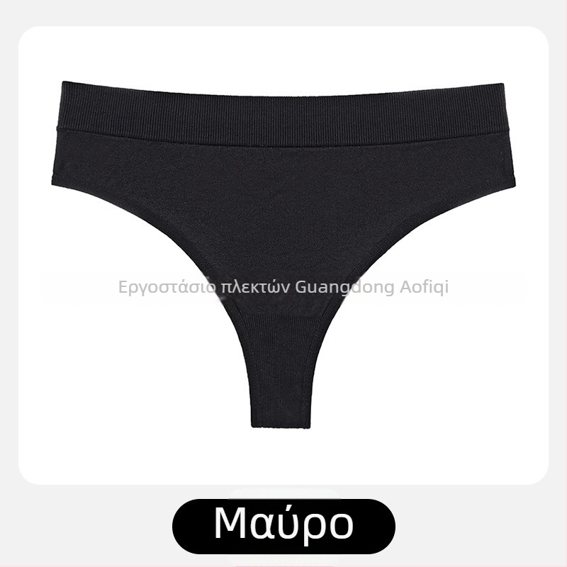 Γυναικείο στρινγκ τύπου Τ, μεσαίας μέσης, πλεγμένο νάιλον ύφασμα, αναπνεόμενο, καβάλο από βαμβάκι