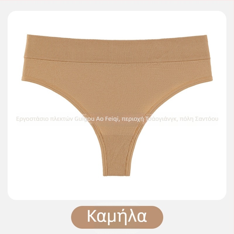 Γυναικείο στρινγκ τύπου Τ, μεσαίας μέσης, πλεγμένο νάιλον ύφασμα, αναπνεόμενο, καβάλο από βαμβάκι