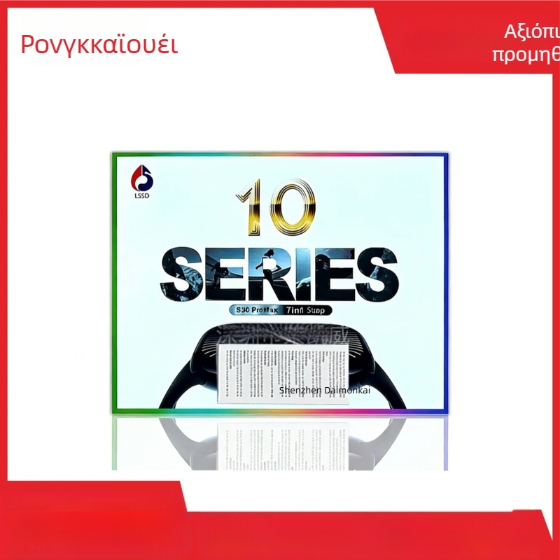 Έξυπνο ρολόι Series10, πολυκαντράν, 7+1 αθλητικές λειτουργίες, μέτρηση καρδιακού παλμού, μετρητής βημάτων, κλήσεις Bluetooth, οθόνη TFT, λουρί σιλικόνης, αυτονομία μπαταρίας 7–14 ημερών