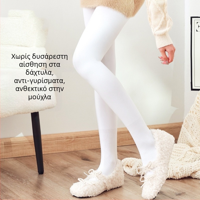 Παιδικά χορευτικά καλσόν από βελούδο με επένδυση φλίς, χωρίς ραφές, αντιολισθητικά, νάιλον, υπερπαχιά