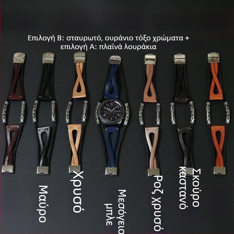 Δερμάτινο λουρί για Samsung Gear S3 και Galaxy Watch7/6 – ρετρό στυλ και μοδάτη σχεδίαση