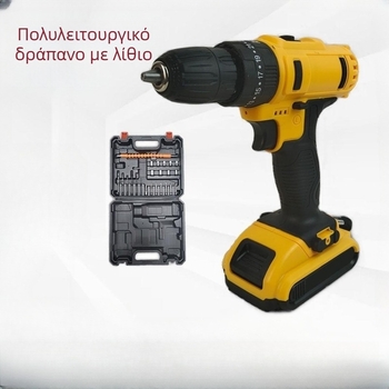 Ασύρματο κρουστό τρυπάνι με μπαταρία λιθίου, πολλαπλών ταχυτήτων, μάνδρινο για bit, λειτουργία κρούσης