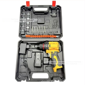 Τρυπάνι χωρίς καλώδιο με μπαταρία λιθίου, χωρίς ψήκτρες, 2 ταχύτητες, σαγόνια τριών, εμπρός/πίσω