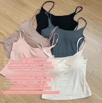 Γυναικείο βαμβακερό καμιζολ με τιράντες, χαμηλό ντεκολτέ, 80–90% βαμβάκι, λεπτό ύφασμα, για όλες τις εποχές