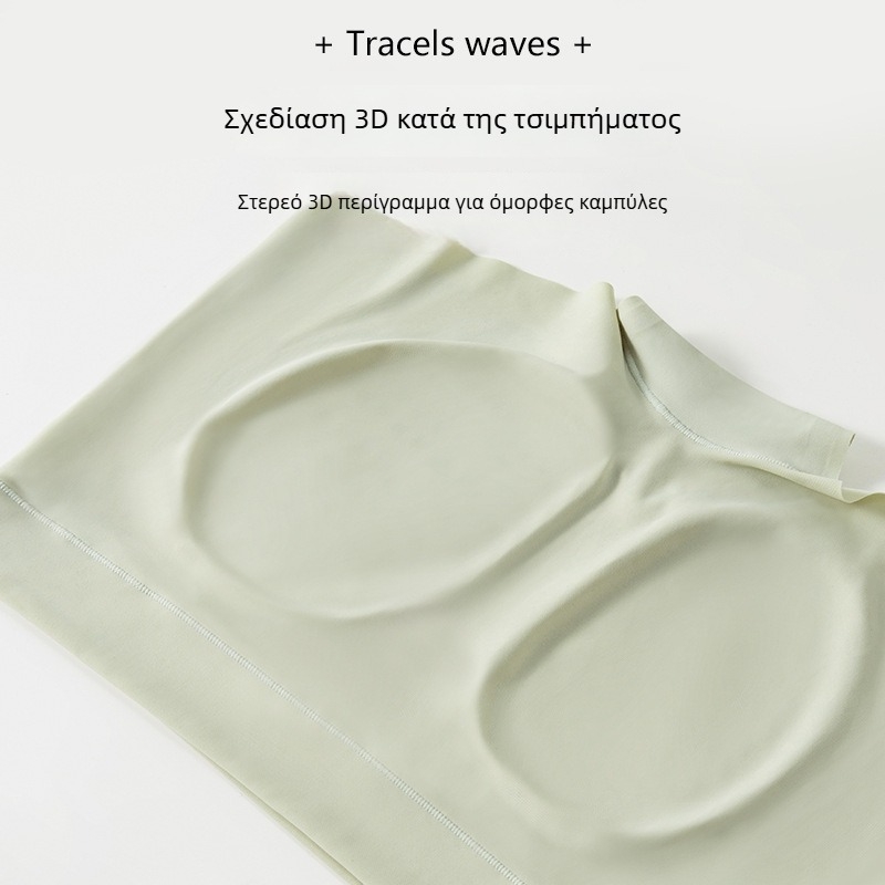 Γυναικεία εσώρουχα ασφαλείας από Ice Silk, μεσαία μέση, αντι-διαφανές, αντιβακτηριακό, επένδυση καβάλου 100% βαμβάκι, 75% νάιλον