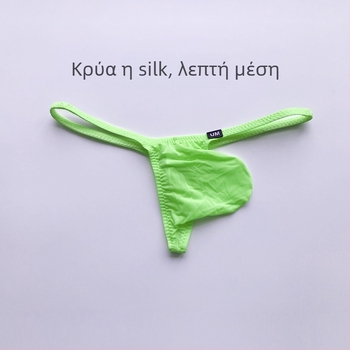 Ανδρικό στρινγκ εσώρουχο από Ice Silk, διαφανές, χαμηλή μέση, νήματα 61-70d