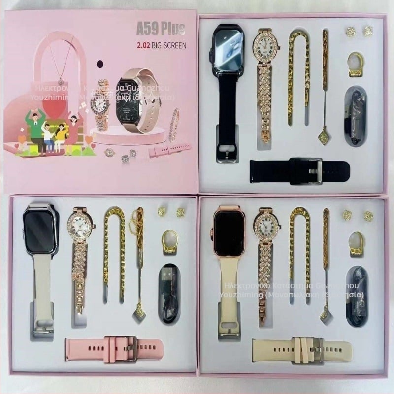 Έξυπνο ρολόι γυναικών με κλήσεις Bluetooth, παρακολούθηση καρδιακού ρυθμού, αρτηριακής πίεσης, οξυγόνου αίματος και ύπνου