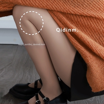 Νάιλον αδιαφανείς κάλτσες με επένδυση φλίς, υπερ-χοντρές, μορφοποίηση σώματος και ανύψωση γοφών, αόρατες κάτω από τα ρούχα, μονόχρωμες