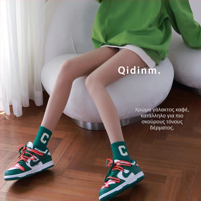 Νάιλον αδιαφανείς κάλτσες με επένδυση φλίς, υπερ-χοντρές, μορφοποίηση σώματος και ανύψωση γοφών, αόρατες κάτω από τα ρούχα, μονόχρωμες