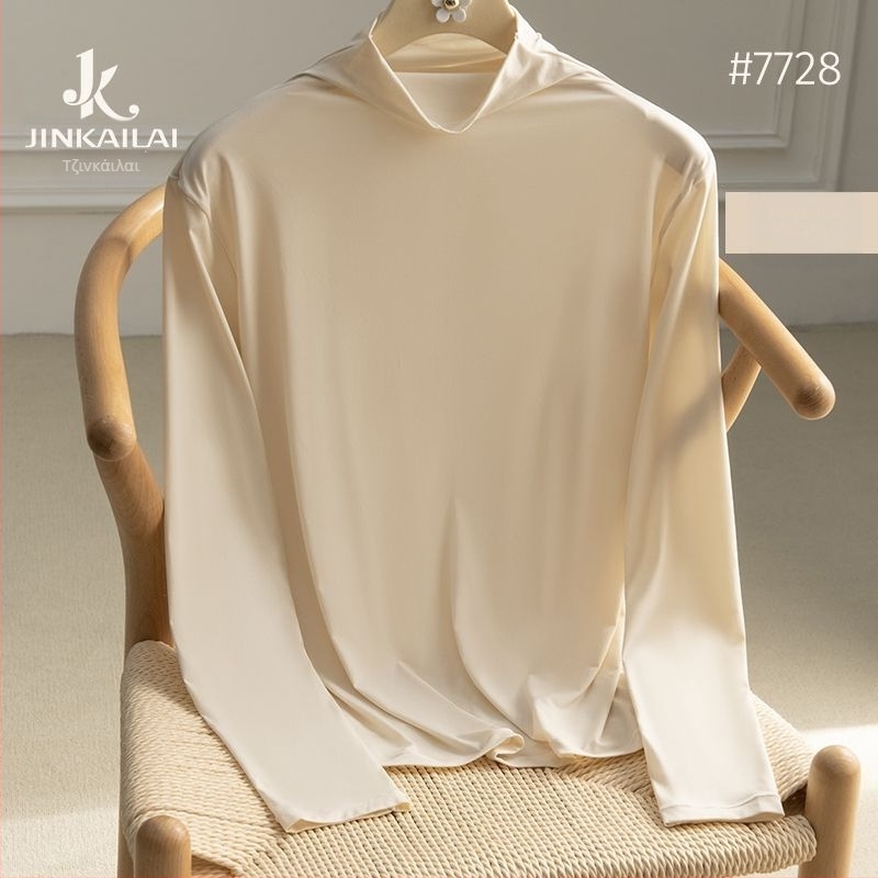 Νάιλον θερμικό βασικό τοπ, διαπνέον, αντιστατικό, ελαστικό, με στρογγυλό λαιμό