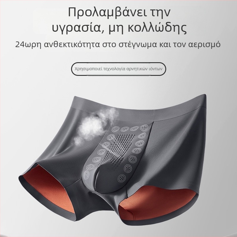 Ανδρικά μποξέρ χωρίς ραφές – διαπνέον νάιλον, επένδυση καβάλου από βισκόζη, μεσαία μέση, αντιβακτηριακό, αθλητικό