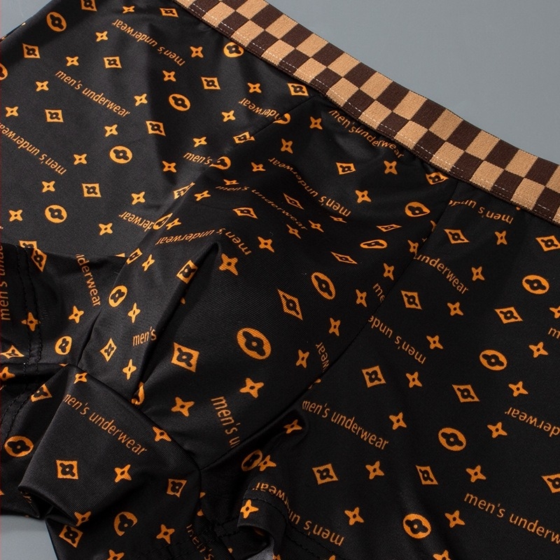 Ανδρικά μποξέρ - Αντιβακτηριακά, Αναπνεύσιμα, Ελαστικά, Ύφασμα ice silk, Μεσαία μέση