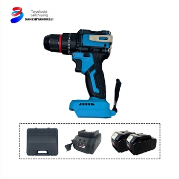 Ασύρματο κρουστικό τρυπάνι με μοτέρ χωρίς ψήκτρες, με γάντζο για κρέμασμα – επαναφορτιζόμενη μπαταρία ιόντων λιθίου, συνεχής ρύθμιση ταχύτητας, γρήγορη αλλαγή κολάρου, μπροστά/ανάστροφη κίνηση