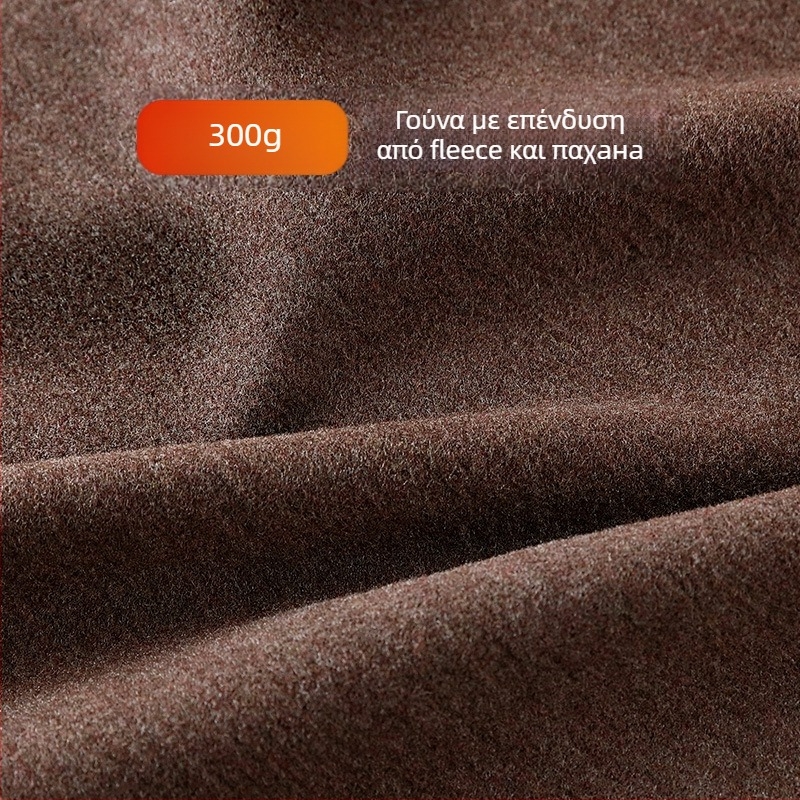 Ανδρικό σετ θερμικού εσωρούχου από μαλλί, διπλό στρώμα, πολύ παχύ, επένδυση από ακρυλικό, διατηρεί τη ζεστασιά για φθινοπωρο–χειμώνα