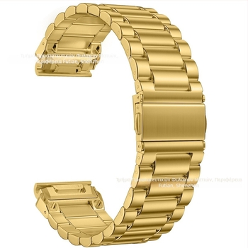 Λουρί ρολογιού από ανοξείδωτο ατσάλι, πλάτος 22 mm, για Garmin Fenix5-8, 100 g, αναδιπλούμενο κούμπωμα, στυλ αλυσίδας με τρεις κόκκους