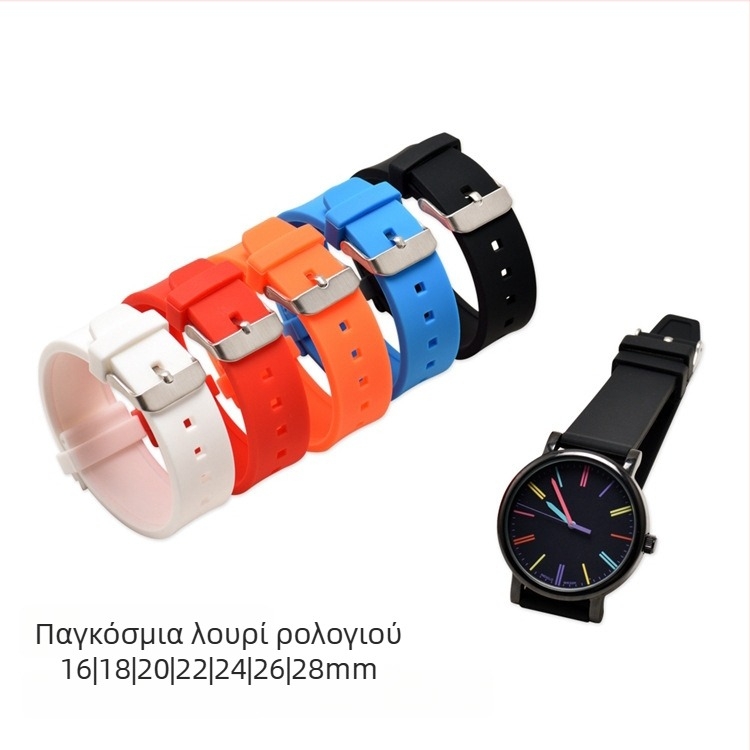 Λουρί σιλικόνης ρολογιού Zhuoying για Samsung S3 και TicWatch Sport, ευέλικτο στυλ, Spring 2024