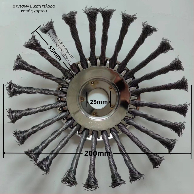 Κεφαλή ζιζανίων για χορτοκοπτικό με συρμάτινο χάλυβα — Dajia wang; για ζιζάνια, αφαίρεση βρύων και σκουριάς