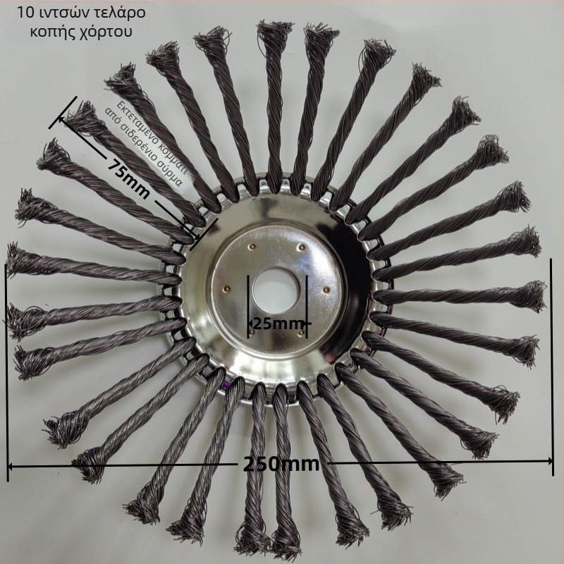 Κεφαλή ζιζανίων για χορτοκοπτικό με συρμάτινο χάλυβα — Dajia wang; για ζιζάνια, αφαίρεση βρύων και σκουριάς