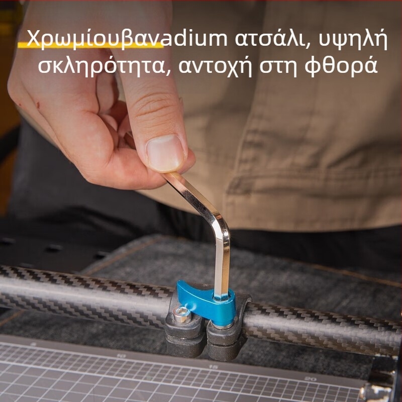 Σετ Allen με εσωτερικά εξάγωνα κλειδιά – μετρικό, από χρωμιοβάνδιο/S2 ατσάλι, νικελωμένο, κεφαλή L με ball head, πολυλειτουργικό κατσαβίδι