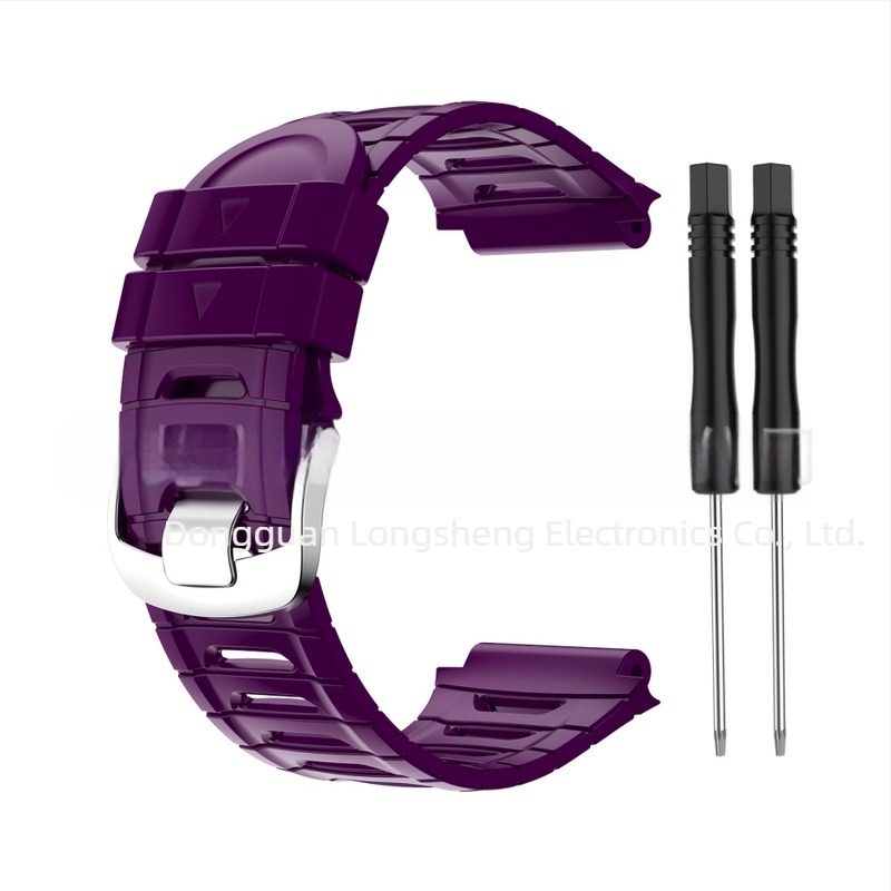 Σιλικονούχος εναλλακτικός ιμάντας Garmin Forerunner 920XT με μεταλλική αγκράφα — Μάρκα LONMGSHENG, Συμβατό με μοντέλο 30819717495, Βάρος 23 g