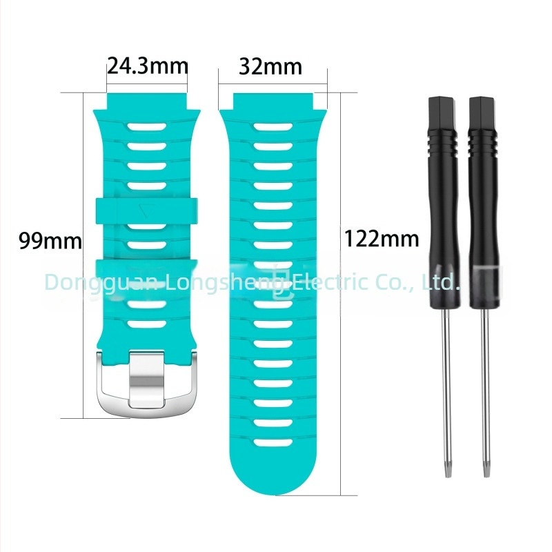 Σιλικονούχος εναλλακτικός ιμάντας Garmin Forerunner 920XT με μεταλλική αγκράφα — Μάρκα LONMGSHENG, Συμβατό με μοντέλο 30819717495, Βάρος 23 g