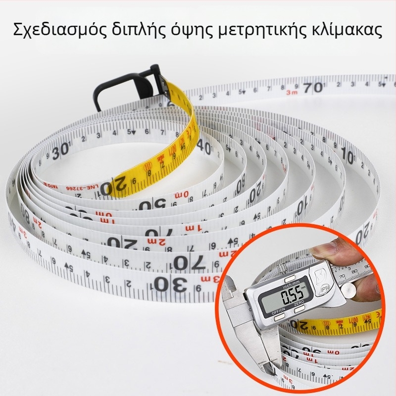 Shengda μετρητής ταινίας με κανόνα από ινώδη γυαλί, διπλής όψεως, μαλακή ταινία