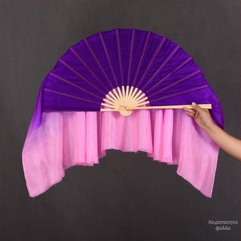 Φαν χορού από συνθετικό μετάξι, με λαβή στο χέρι, για κινέζικο λαϊκό χορό, κυκλοφορία καλοκαίρι 2021