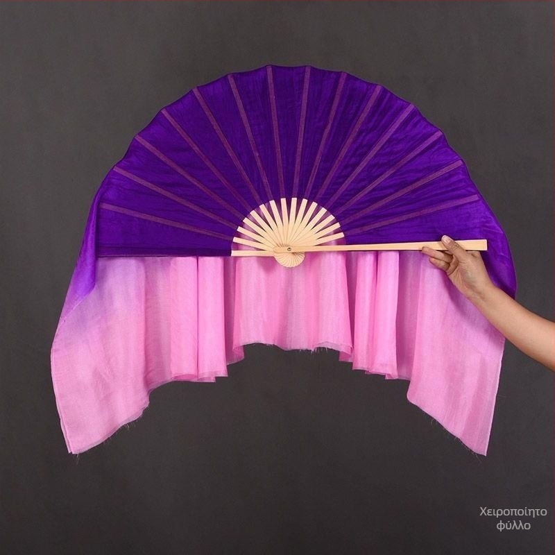 Φαν χορού από συνθετικό μετάξι, με λαβή στο χέρι, για κινέζικο λαϊκό χορό, κυκλοφορία καλοκαίρι 2021