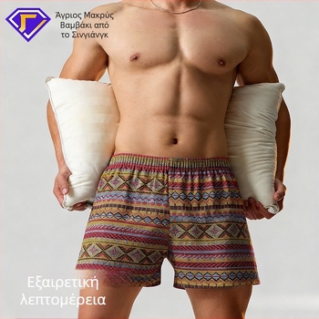 Ανδρικά βαμβακερά μποξέρ σλιπ με μεσαία μέση, διαπνέοντα, γρήγορο στέγνωμα, 90–95% βαμβάκι, γεωμετρικό/διαβαθμισμένο/κυματιστό σχέδιο