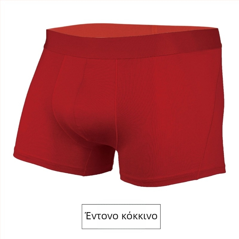 Ανδρικά boxer briefs από βαμβάκι, πλεκτά, διαπνέοντα, με επένδυση καβάλου από βισκόζη, 95–100% βαμβάκι, μέσης μεσαίας ύψους