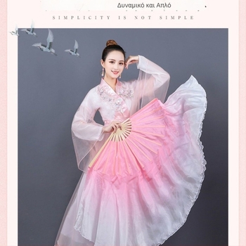 Yangko μεταξωτή βεντάλια χορού - μακριά μεταξωτή βεντάλια για κλασικό κινεζικό χορό, ενήλικες, καλοκαίρι 2021