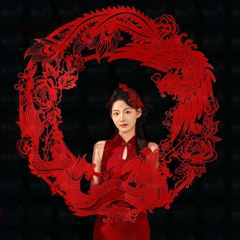 Αυτοκόλλητα με χαρτοκοπές σε νέο κινεζικό στυλ για διακόσμηση γαμήλιας κρεβατοκάμαρας – Υλικό: φλοκωτό ύφασμα; Εισαγωγή: Όχι; Μάρκα: Άλλο; Κατηγορία: Ευτυχισμένες λέξεις